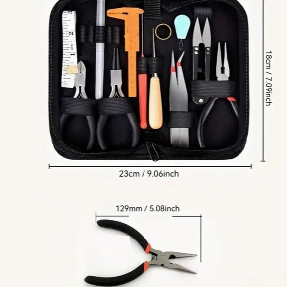 19Pcs Jewelry Making Tools Kit With Zipper Storage Case For Jewelry Crafting - Picture 4 of 4